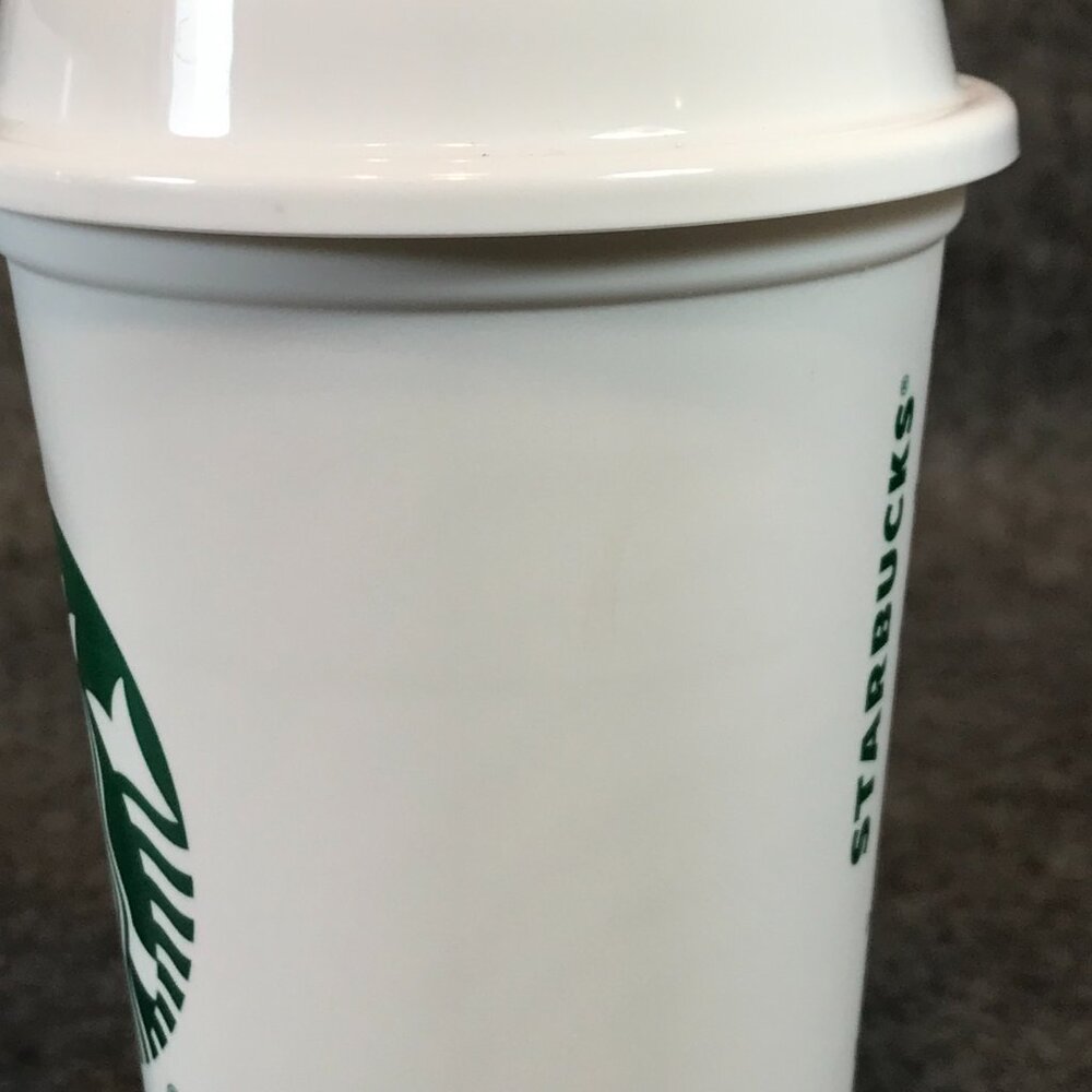 STARBUCKS Reusable Grande 16 OZ Plastic White Coffee Tea Hot Cups Mugs - Picture 6 of 10